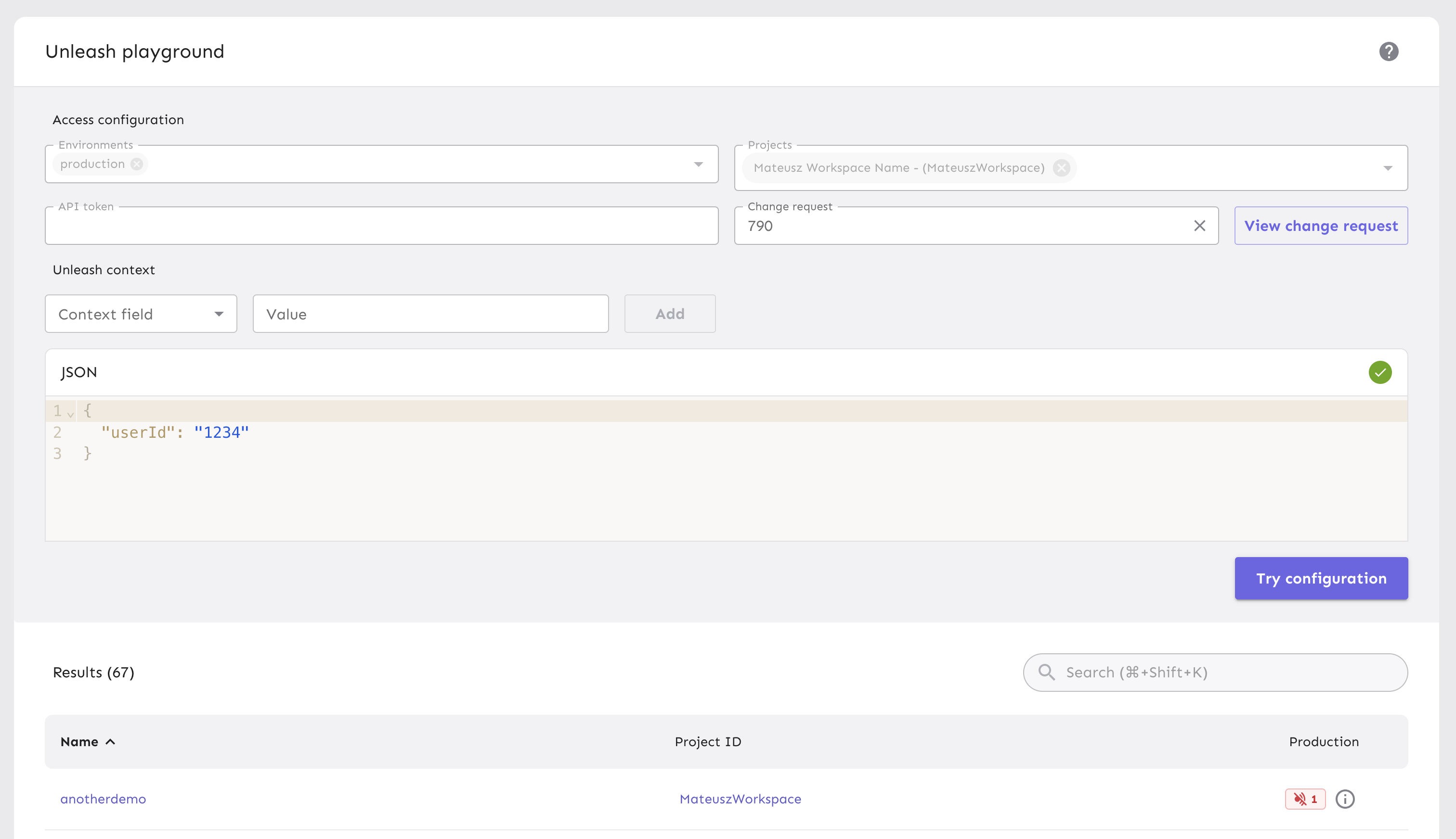 Change request playground evaluation